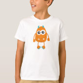 Niedliches Monster, orangefarbenes Monster, lustig T-Shirt (Vorderseite)