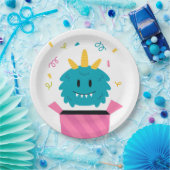 Niedliches Monster Pappteller (Party)