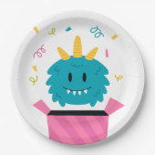 Niedliches Monster Pappteller (Vorderseite)