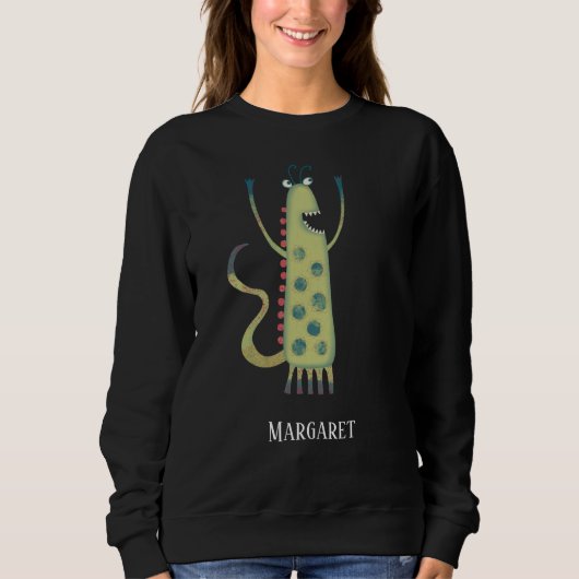 Niedliches Monster Personalisiert Sweatshirt (Vorderseite)