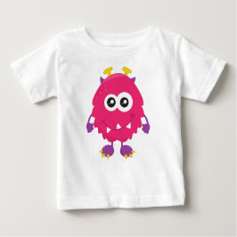 Niedliches Monster, rosa Monster, Hörner, lustiges Baby T-shirt