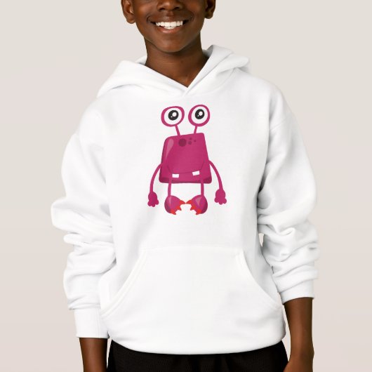 Niedliches Monster, rosa Monster, Witziges Monster Hoodie (Vorderseite)