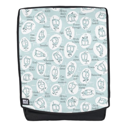 Niedliches Monster-Training Rucksack (Vorderseite)