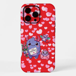 Niedliches Monster Valentinstag iPhone 16 Pro Max Hülle