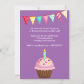 Niedliches Monster zum Geburtstag Einladung (Rückseite)