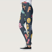 Niedliches Monsteralphabet Leggings (Links)