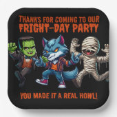 Niedliches Monsterrific Fright Day Halloween-Party Pappteller (Vorderseite)