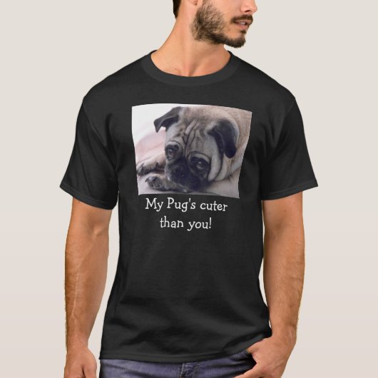niedliches Mops T-Shirt (Vorderseite)