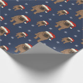 Niedliches Mops-Weihnachtsverpackungs-Papier Geschenkpapier (Ecke)