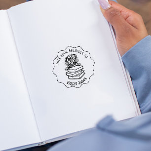 Niedliches Morkie Dog Book Gummistempel