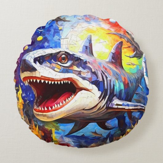 Niedliches Mosaik Dinosaurier Kissen Kissen Set. (Vorderseite)