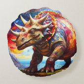 Niedliches Mosaik Dinosaurier Kissen Kissen Set. (Rückseite)