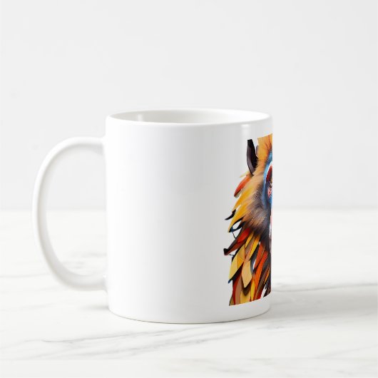 Niedliches Mosaik Fantasy Tasse Design. (Links)