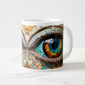 Niedliches Mosaikglas-Design Jumbo-Tasse (Vorderseite Rechts)