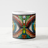 Niedliches Mosaikglas-Design Jumbo-Tasse (Vorderseite)