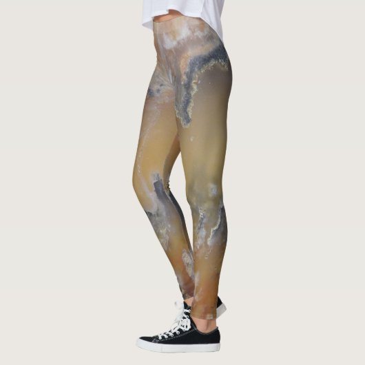 Niedliches Mossy Agate Natural Rock entworfen Leggings (Links)