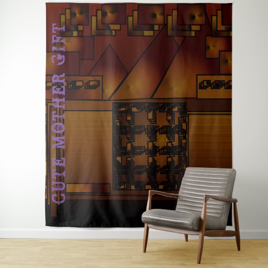 NIEDLICHES MOTHER GIFT_IMG_BLACK_BROWN_RMDESIGNFLO WANDTEPPICH (Beispiel)