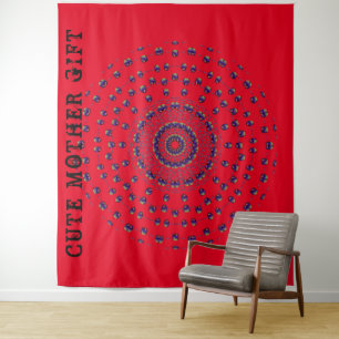 NIEDLICHES MOTHER-GIFT_ROSE_RED_RMDESIGNFLO55_-TAP WANDTEPPICH