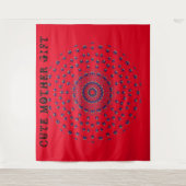 NIEDLICHES MOTHER-GIFT_ROSE_RED_RMDESIGNFLO55_-TAP WANDTEPPICH (Vorderseite)