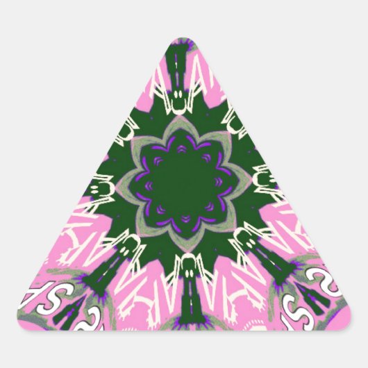 Niedliches Motiv für die bläserne Mode in Schwarz Dreieckiger Aufkleber (Vorderseite)