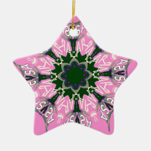 Niedliches Motiv für die bläserne Mode in Schwarz Keramik Ornament