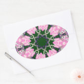 Niedliches Motiv für die bläserne Mode in Schwarz Ovaler Aufkleber (Umschlag)