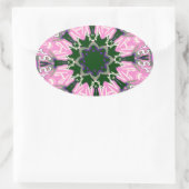 Niedliches Motiv für die bläserne Mode in Schwarz Ovaler Aufkleber (Tasche)