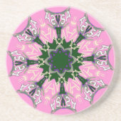 Niedliches Motiv für die bläserne Mode in Schwarz Untersetzer (Vorne)