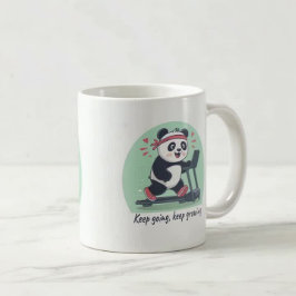 Niedliches Motivierend Panda auf Treadmill Kaffeetasse