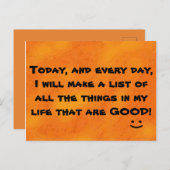 Niedliches Motivierend Zitat - Orange Postkarte (Vorne/Hinten)