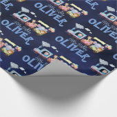 Niedliches Motor Geschenkpapier (Ecke)