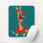 Niedliches Motorisiertes Cartoon Horse Mousepad (Mit Mouse)