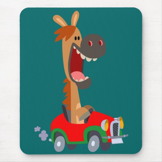 Niedliches Motorisiertes Cartoon Horse Mousepad (Vorne)