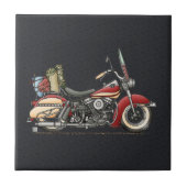 Niedliches Motorrad Fliese (Vorderseite)