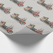 Niedliches Motorrad Geschenkpapier (Ecke)