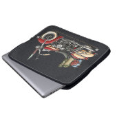 Niedliches Motorrad Laptopschutzhülle (Vorne Knopf)