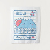 Niedliches Mount Fuji und Sun Japan Zimmerdekor Wandteppich (Vorderseite)
