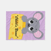 Niedliches Mouse Design Baby Crib Fleece Leder (Vorderseite (Horizontal))