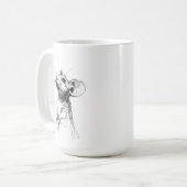 Niedliches Mouse-Portrait Kaffeetasse (Vorderseite Links)