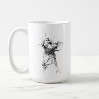 Niedliches Mouse-Portrait Kaffeetasse