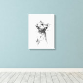 Niedliches Mouse-Portrait Leinwanddruck (Insitu (Holzboden))