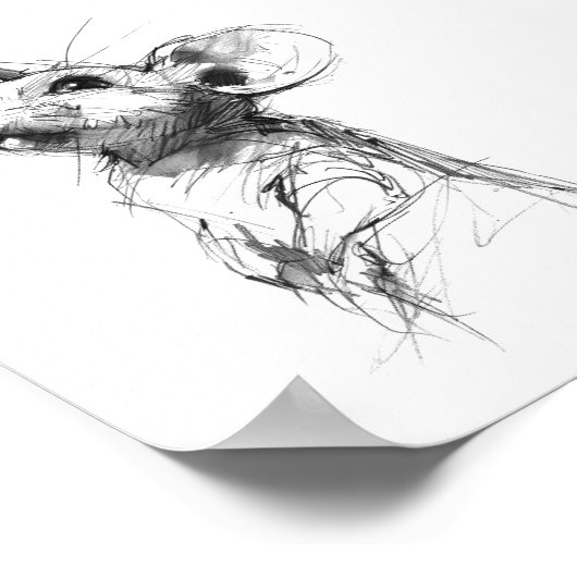 Niedliches Mouse-Portrait Poster (Ecke)