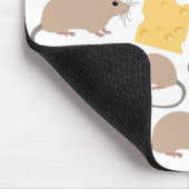Niedliches Mouse Rodent-Essen Käsemuster Mousepad (Ecke)