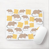 Niedliches Mouse Rodent-Essen Käsemuster Mousepad (Mit Mouse)
