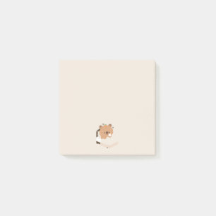 Niedliches müdes Capybara Post-it Klebezettel