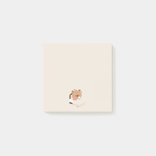 Niedliches müdes Capybara Post-it Klebezettel (Vorderseite)