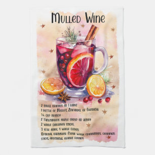 Niedliches Mulled Wein Weihnachtsgetränk Rezept Geschirrtuch