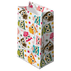 Niedliches Multicolor-Eule-Muster Kleine Geschenktüte
