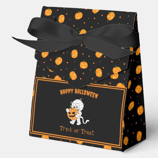 Niedliches Mummy mit Jack-o''-Lantern-Muster Hallo Geschenkschachtel (Vorderseite)