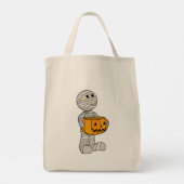 Niedliches Mummy mit Jack-o-Lantern Tragetasche (Rückseite)